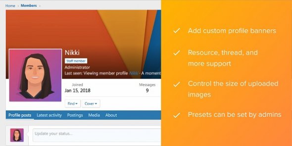Covers 1.0.1 - обложка профиля XenForo 2